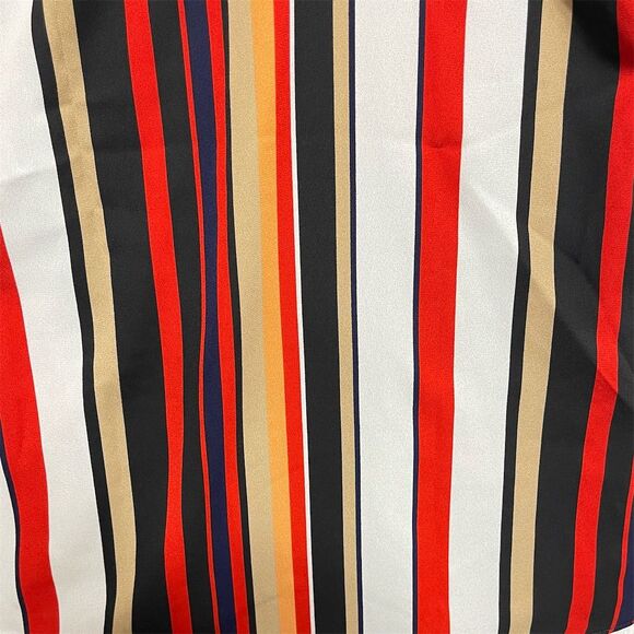 Anne Klein Cami Tank Top Size M Striped Red Blue Cream Black Spaghetti Strap - Picture 5 of 10